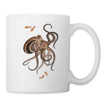 Couleur de poulpe Mandala - Mug blanc - blanc - Droite
