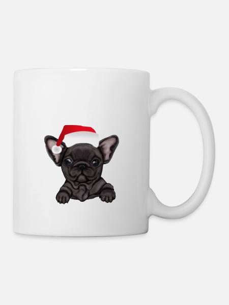 french bulldog christmas gift idea - Mug - white