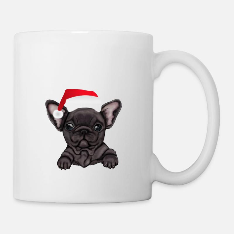 french bulldog christmas gift idea - Mug - white