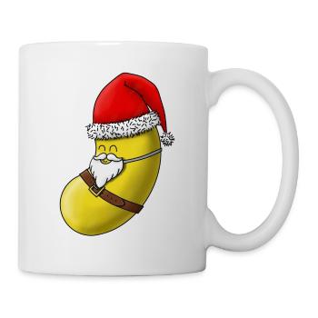 Yellow SantaBean with Face - Tasse - Weiß - Rechts