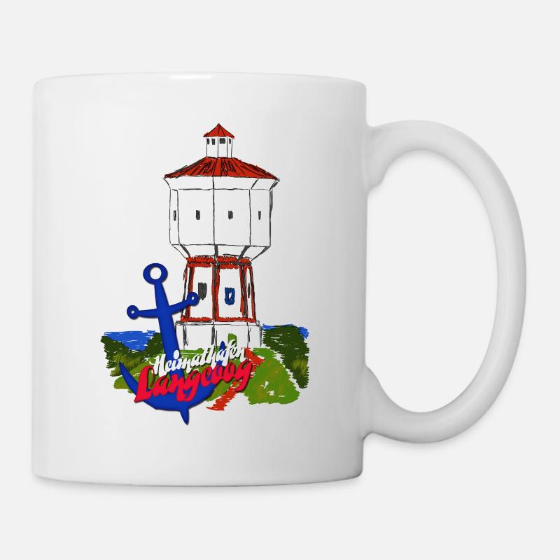 Mein Heimathafen Langeoog - Tasse - Weiß