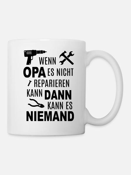 Bester Opa Familie Gr0ßvater Geschenkidee Werkzeug - Tasse - Weiß