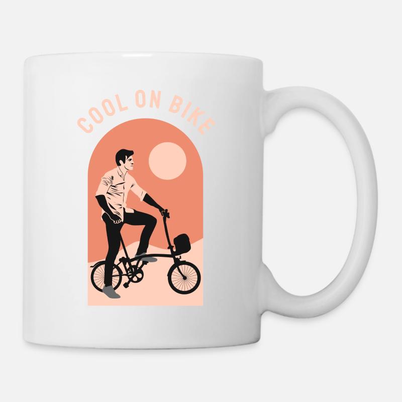 Cooles Pendler-Faltrad, Brompton London UK - Tasse - Weiß