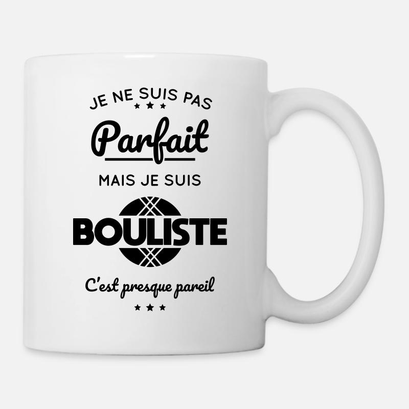 Pétanque - Pas parfait mais bouliste - Mug blanc - blanc