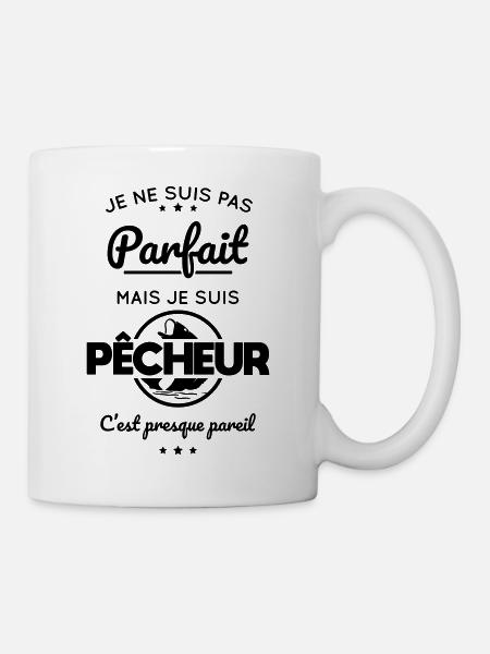 Pêche - Pas parfait mais pêcheur - Mug blanc - blanc