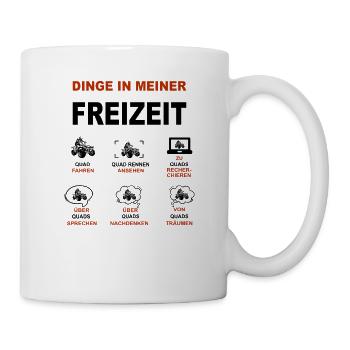 Quad Quadfahrer Motorsport Offroad Quad Spruch - Tasse - Weiß - Rechts