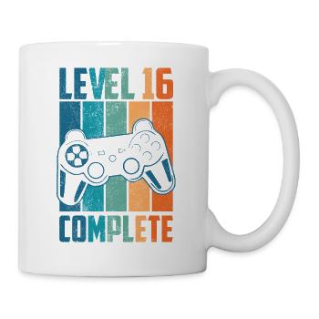 16. Geburtstag Level 16 Complete jahre Geschenk - Tasse - Weiß - Rechts