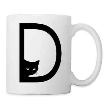 Letter D with cat - Mug - white - Right