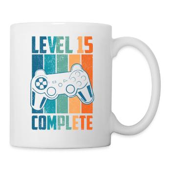 15e anniversaire niveau de jeu de joueur disant cadeau - Mug blanc - blanc - Droite