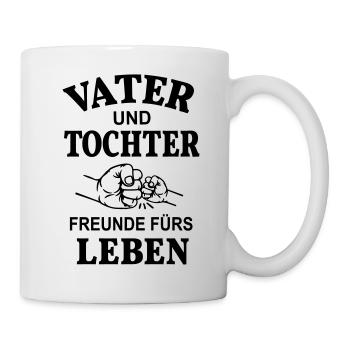 Bester Vater und Tochter Freunde Kumpels Faust - Tasse - Weiß - Rechts