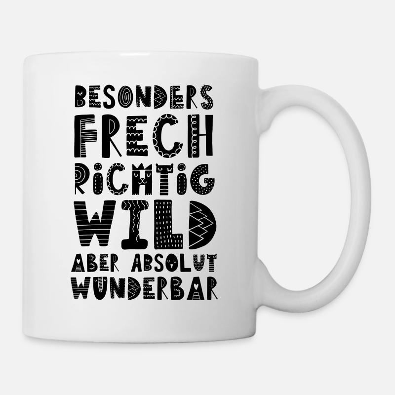 Besonders frech, wild aber absolut wunderbar - Tasse - Weiß