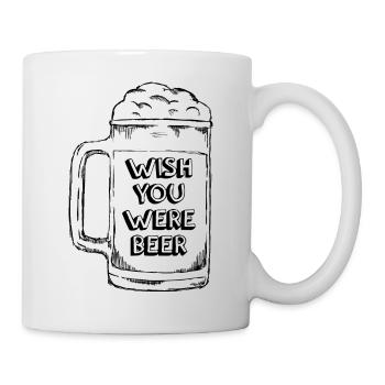 Je te souhaite de la bière - bière - chope de bière - Mug blanc - blanc - Droite