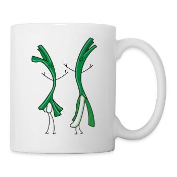 Lauch Paare - Tasse - Weiß - Rechts