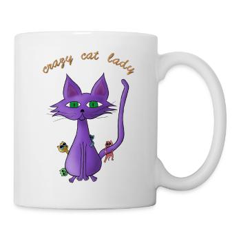 crazy cat lady - Mug - white - Right