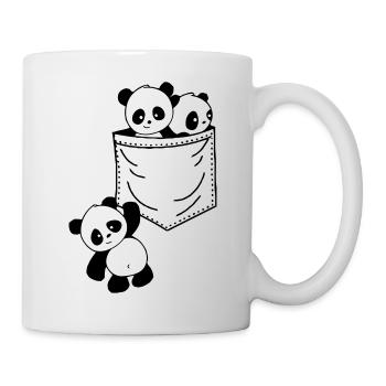 Panda pocket - Mug - white - Right
