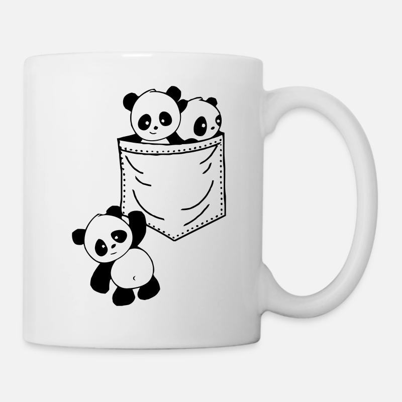 Panda pocket - Mug - white