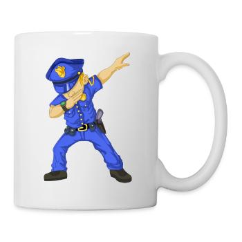 Polizei abtupfen - Tasse - Weiß - Rechts
