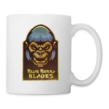 blue berry blades affe robot - Tasse - Weiß - Rechts