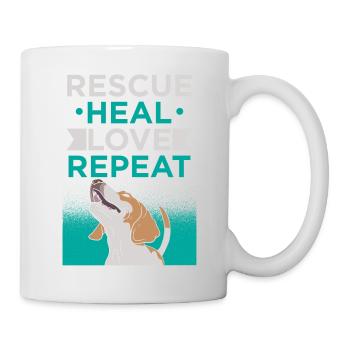ANIMAL RESCUE : Rescue Heal Love - Mug blanc - blanc - Droite