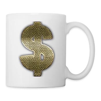 dollar sign money - Mug - white - Right