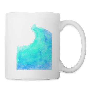 Welle Ozean Meer - Tasse - Weiß - Rechts