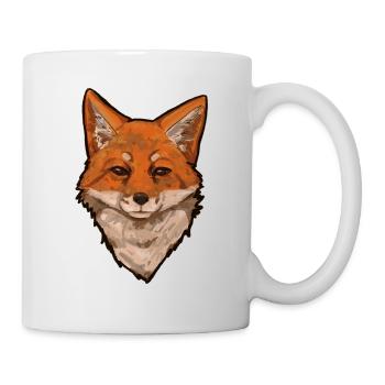 Tête de renard Foxhead Renard dessin art - Mug blanc - blanc - Droite