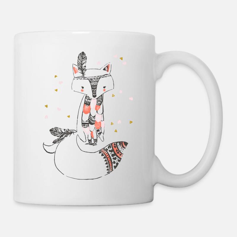 Fille renard-indienne - Mug blanc - blanc