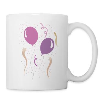 Party Ballons - Tasse - Weiß - Rechts