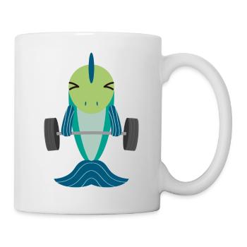 Poisson Haltérophilie sport de musculation cadeau - Mug blanc - blanc - Droite