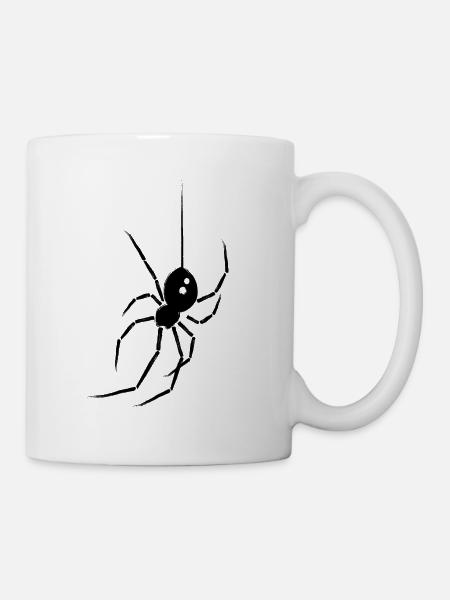 Spinne Schwarze Witwe - Tasse - Weiß