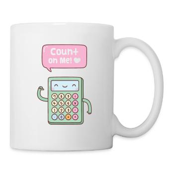 Compte mignon sur moi calculatrice Pun Doodle - Mug blanc - blanc - Droite