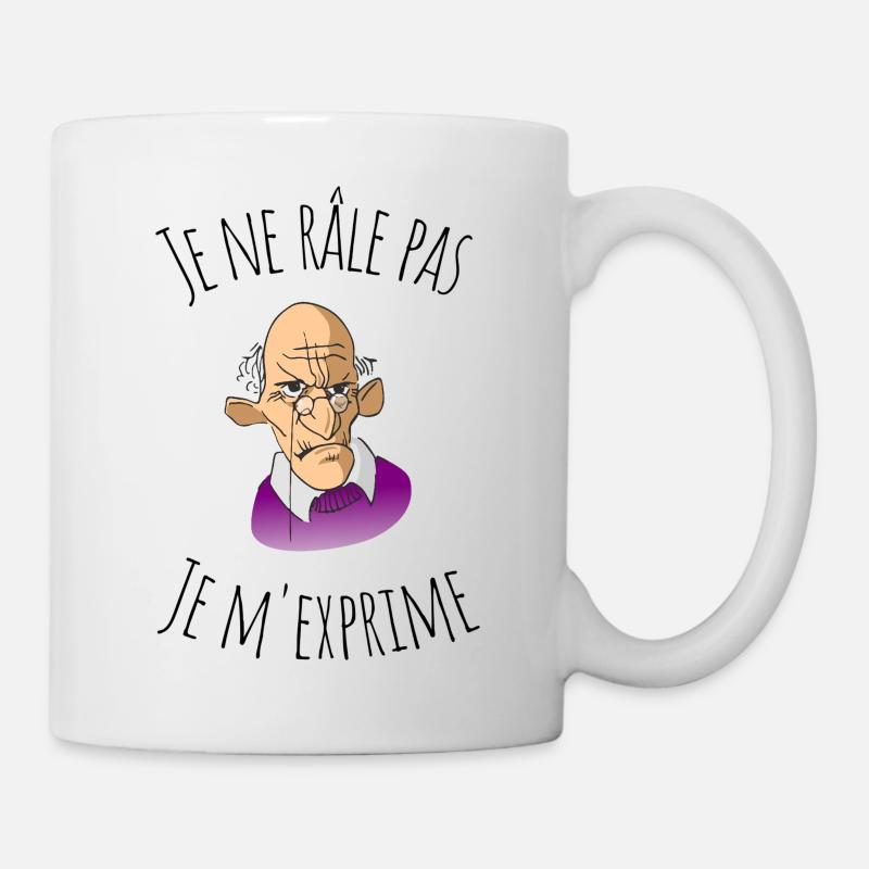 Je ne râle pas je m exprime humour - Mug blanc - blanc