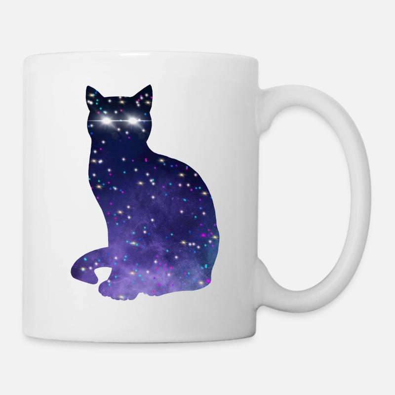 Kosmische Katze - Tasse - Weiß