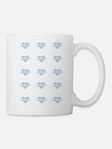 I LOVE ZÜRICH multi serenity blue - Mug - white