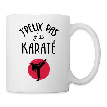 J'peux pas j'ai karaté - Mug blanc - blanc - Droite