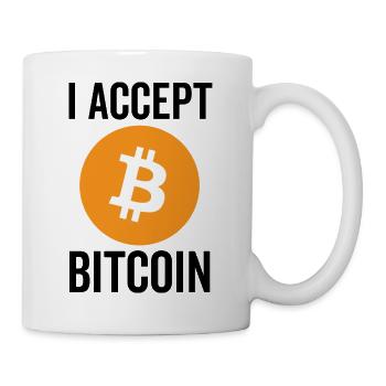 Ich akzeptiere Bitcoin - Tasse - Weiß - Rechts