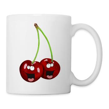 Drôle de cerises Rockabilly Retro Vintage - Mug blanc - blanc - Droite
