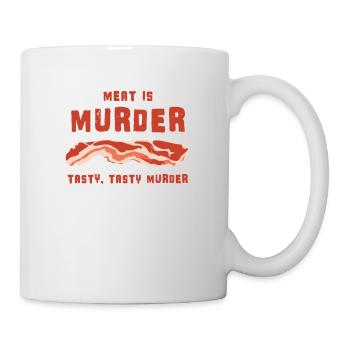 Meat Is Murder Tasty Tasty Murder - Bacon Lovercar - Mug - white - Right