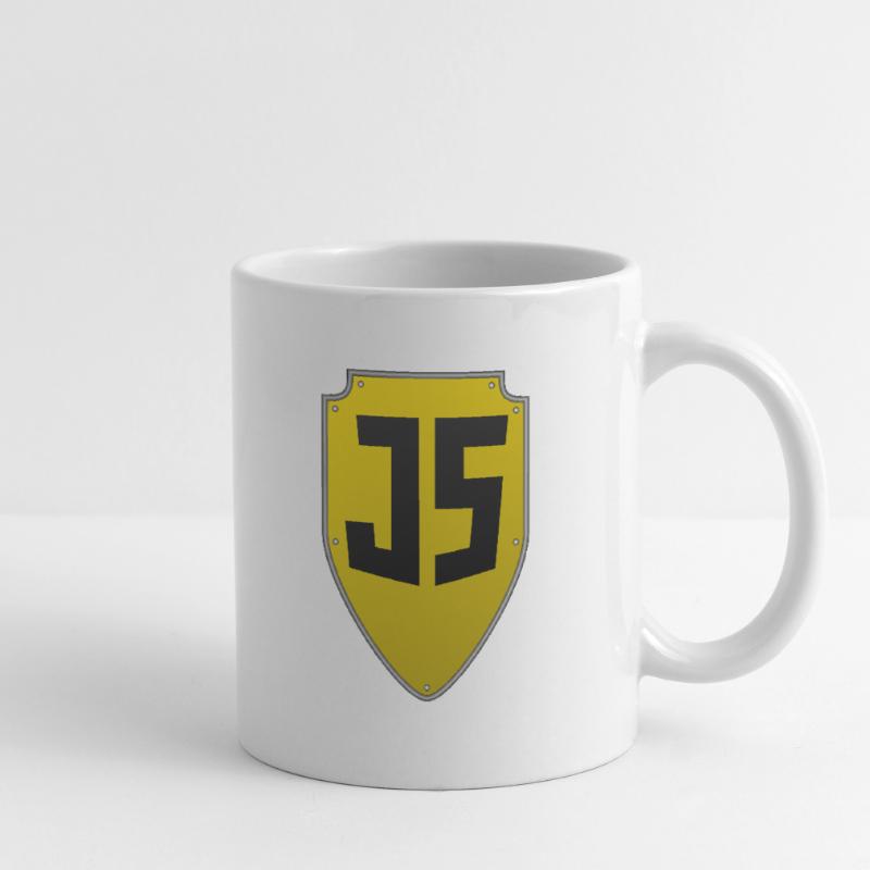 Bouclier JavaScript Mug blanc