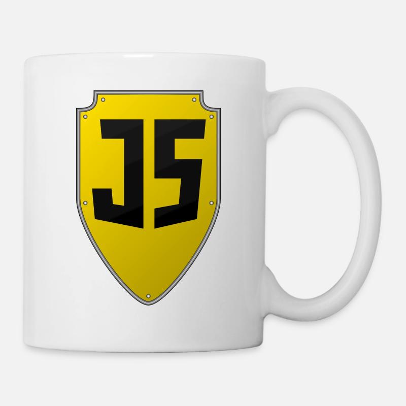 JavaScript-Schild - Tasse - Weiß