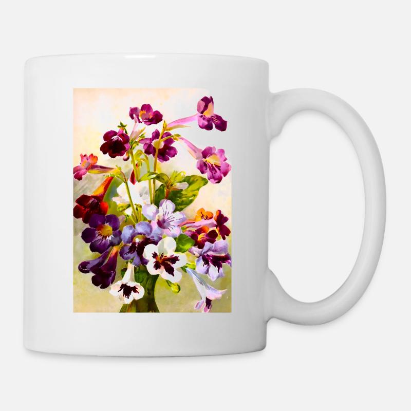 Violettes - Mug blanc - blanc