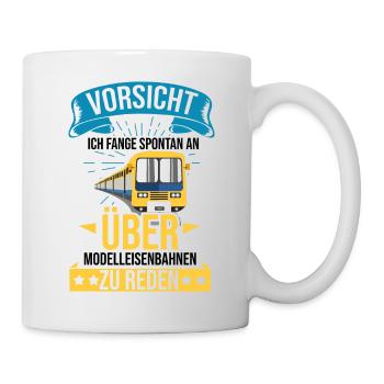 Modellbau Opa Modelleisenbahn Eisenbahner Geschenk - Tasse - Weiß - Rechts