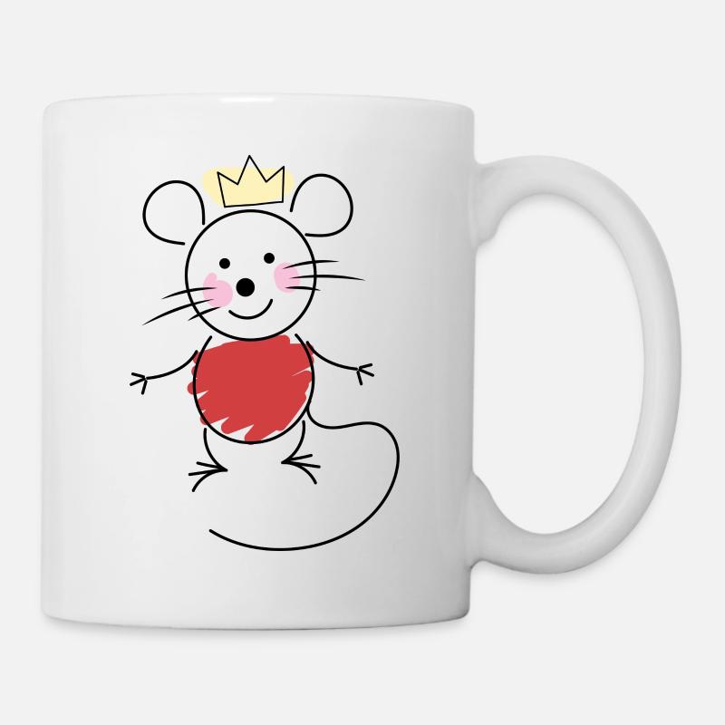 kleine Maus - Tasse - Weiß