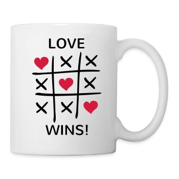 Love Wins Loving Sayings Love win's Peace - Mug - white - Right