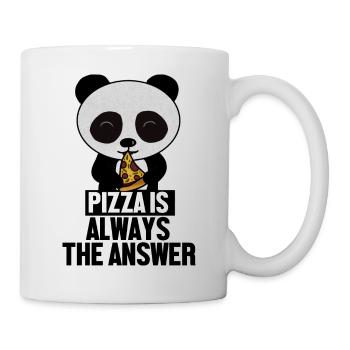 Funny Panda, Pizza is Always the Answer - Mug - white - Right