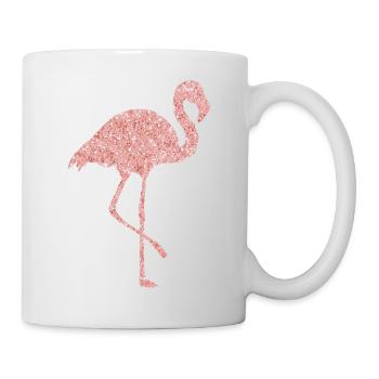 271 Flaming art deign pink bird cool retro summer - Mug - white - Right