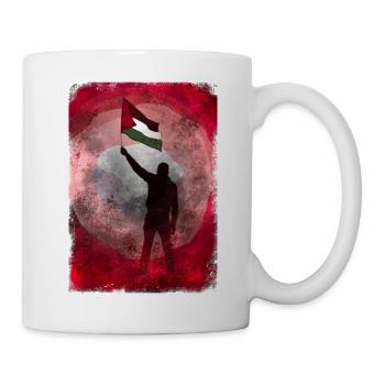 Palästina-Flagge Lebt Materie Grunge - Tasse - Weiß - Rechts