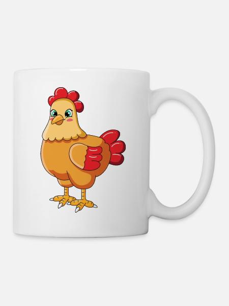 Huhn - Tasse - Weiß