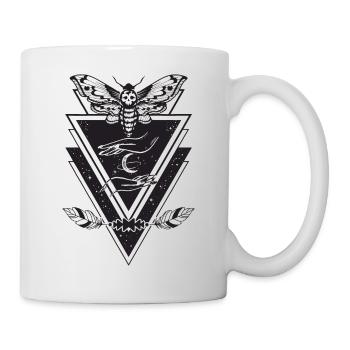 Boho style and mistic butterfly and moon - Mug - white - Right
