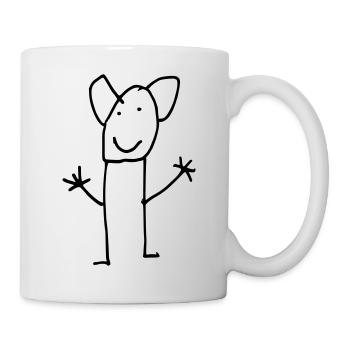 Monkey children's drawing - Mug - white - Right